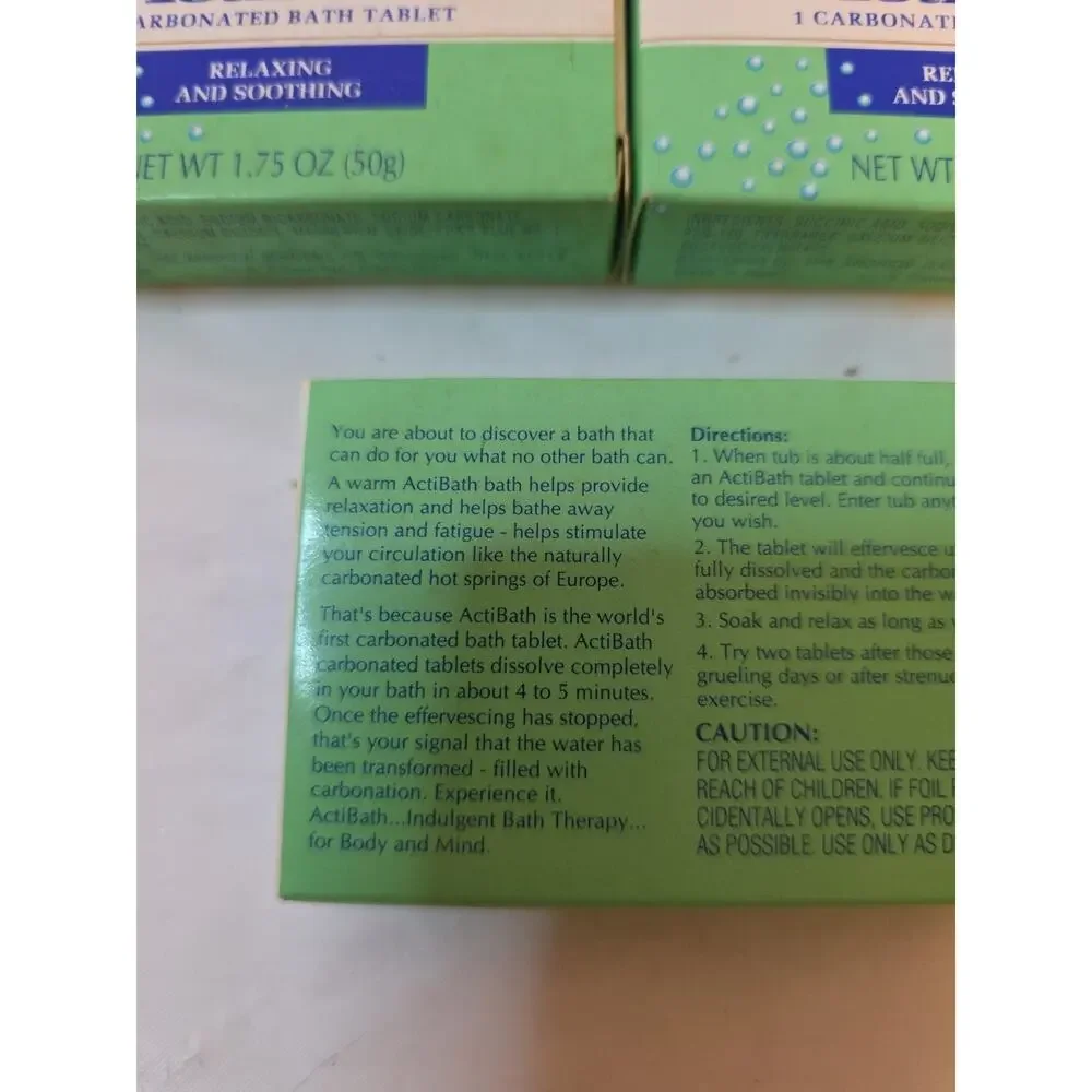 Vintage NEW Lot 3 x Jergens Actibath Bath Soak Fizzy Tablets Japan TV Movie Prop